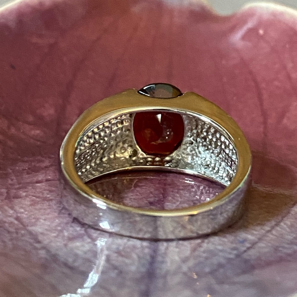 NWOT VERMELHO GARNET STERLING RING - Picture 4 of 9